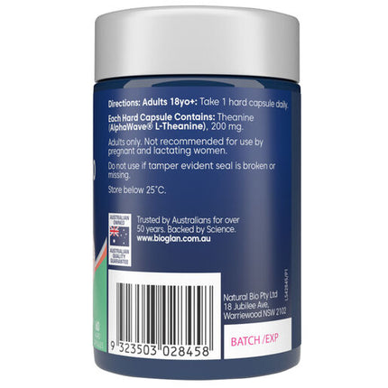 Bioglan L-Theanine 200 Calm & Focus 60s
