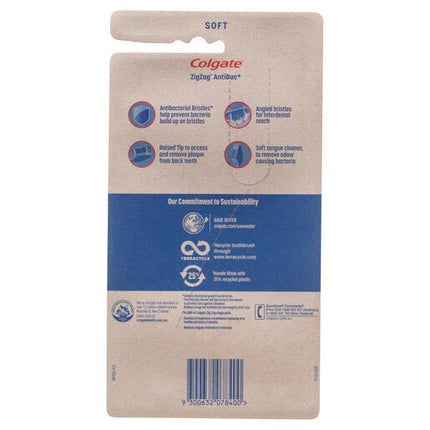 Colgate Zig Zag Manual Toothbrush Value 6 Pack Soft Bristles Antibacterial Bristles