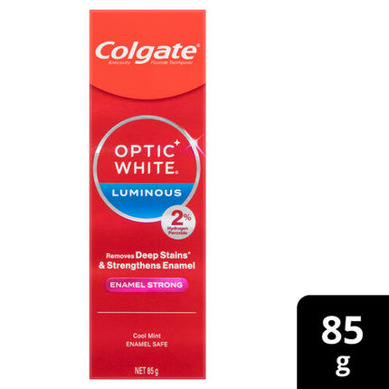 Colgate Optic White Luminous Enamel Strong Teeth Whitening Toothpaste 85g