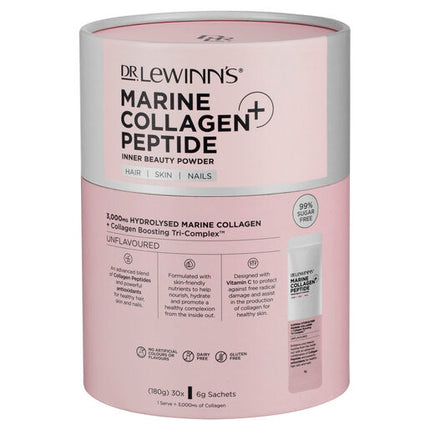 Dr LeWinn's Marine Collagen Peptide+ Inner Beauty Powder - 30 x 6g