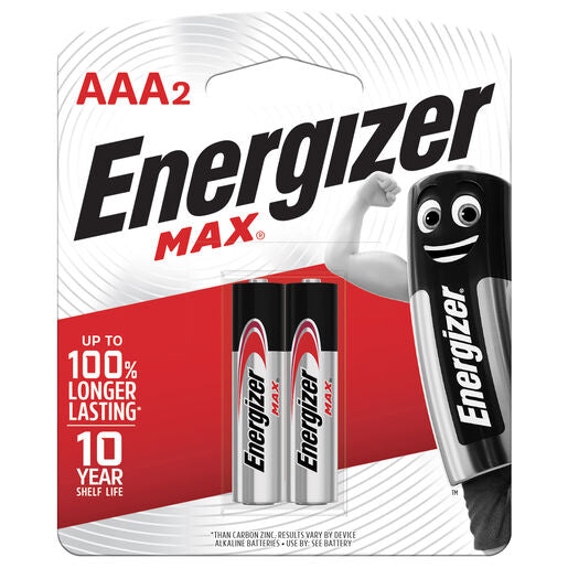 Energizer Max E92 AAA 2 Pack