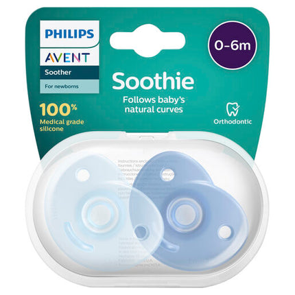 Avent Soothie 0-6 months Blue 2Pk