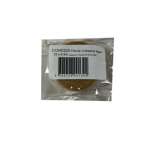 Chempak Cohesive Retention Wrap Tan 25 mm x 4.5 m