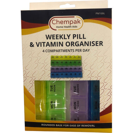 Chempak Weekly Pill & Vitamin Organiser 4 per Day