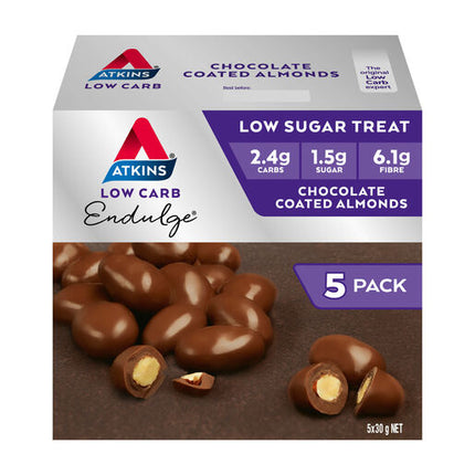 Atkins Endulge Chocolate Coated Almond Bars 5 x 30g