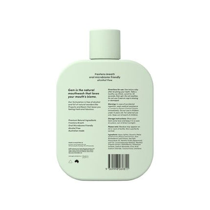 Gem Premium Natural Mouthwash Crisp Mint 500ml