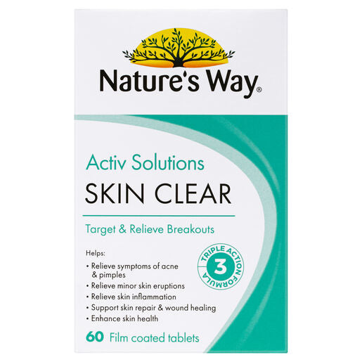 Nature's Way Activ Solutions Skin Clear 60 Tablets