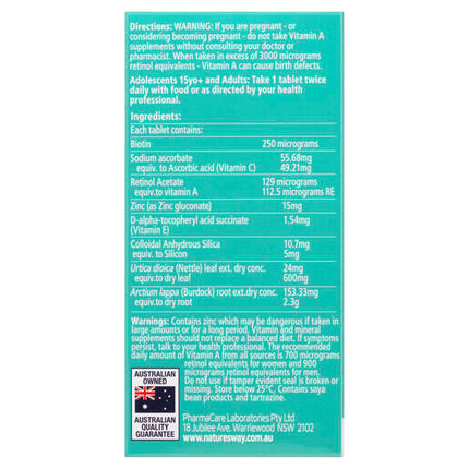 Nature's Way Activ Solutions Skin Clear 60 Tablets