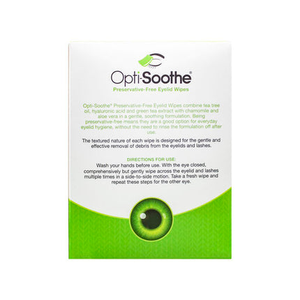 Opti-Soothe Preservative Free Eyelid Wipes 30s