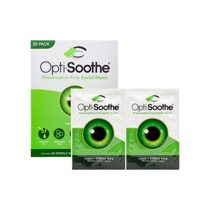 Opti-Soothe Preservative Free Eyelid Wipes 30s
