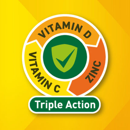 Berocca Immune Daily Defence Vitamin C, D and Zinc, Orange Flavoured Effervescent Tablets 15 Pack