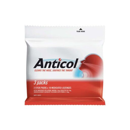 Anticol Throat Lozenges 3 x 10 Multipack