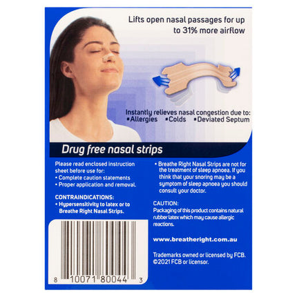 Breathe Right Nasal Strips Tan Large 30pk