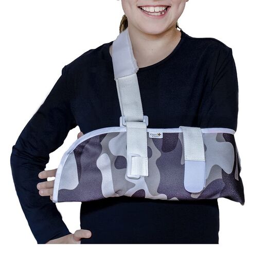 Crazy Casts Children's Arm Sling with optional Immobiliser Strap - Camouflage Design, size small