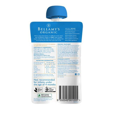 Bellamys Organic Banana Apple Porridge 120G