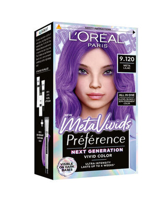 L'Oreal Paris Preference Permanent Hair Colour Meta Vivids Lilac 9.120