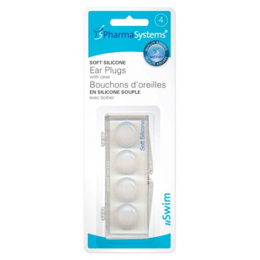 Pharma Systems Ear Plugs Silicone Clear 4 Pack