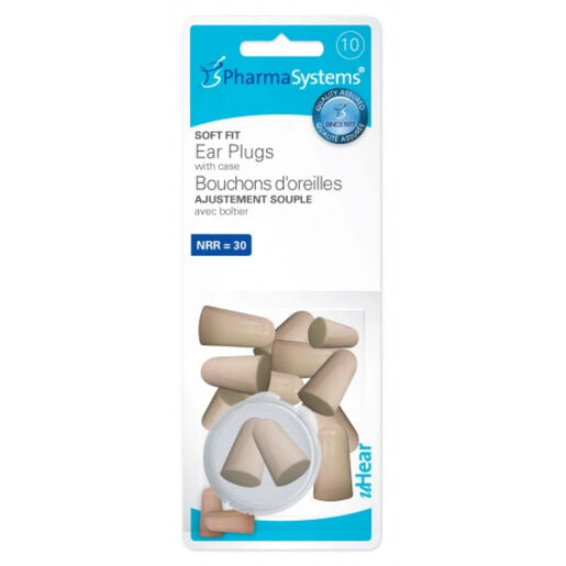 Pharma Systems Ear Plugs Tapered Soft Foam 10 Pack