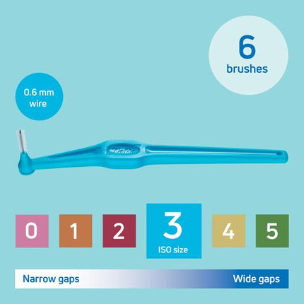 TePe Interdental Brush Angle 0.6Mm Blue 6Pk