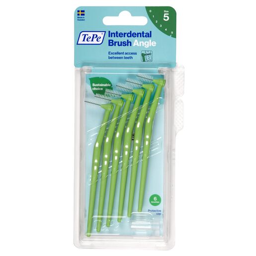 TePe Interdental Brush Angle 0.8Mm Green 6Pk