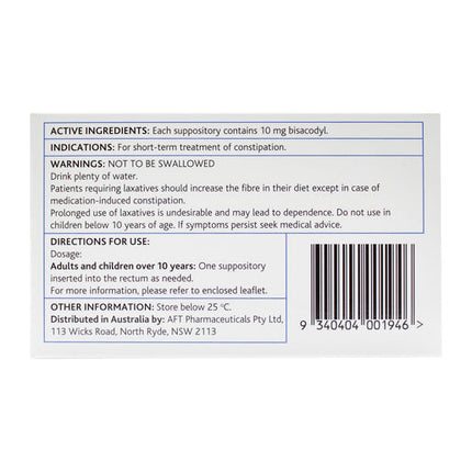 Lax Suppositories 10Pk