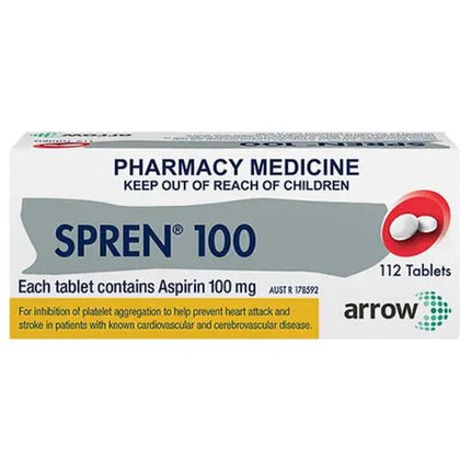Spren Aspirin 100mg 112 Tablets