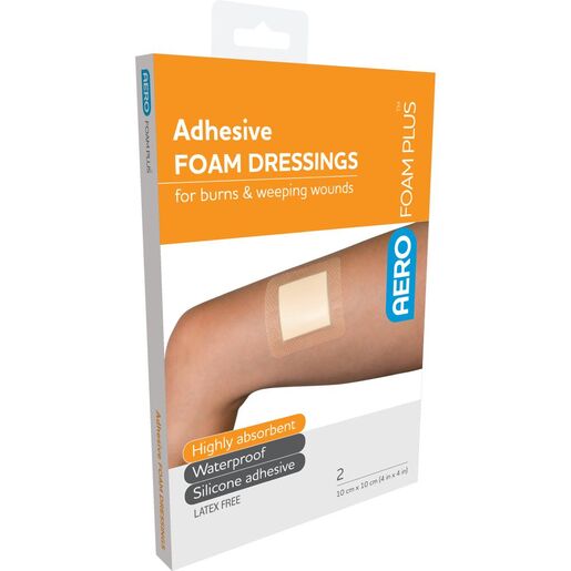 Aerofoam Dressing Waterproof 10X10Cm 2Pk