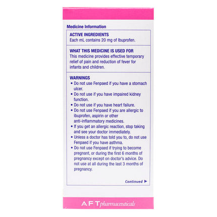 Fenpaed Ibuprofen Liquid 100ml