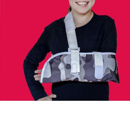 Crazy Casts Children's Arm Sling with optional Immobiliser Strap - Camouflage Design, size large