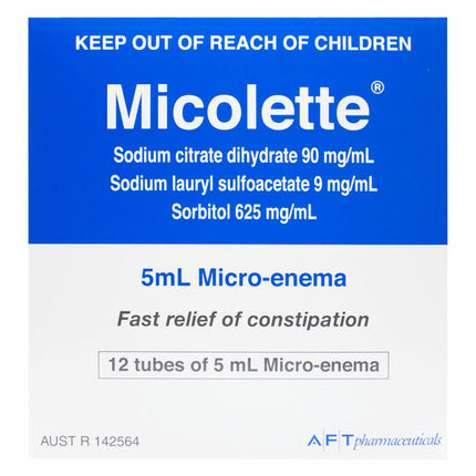 Micolette Micro Enema 5ml 12 Pack