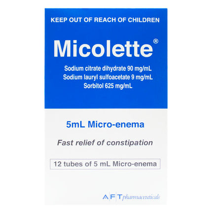 Micolette Micro Enema 5ml 12 Pack