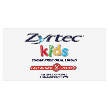 Zyrtec Kids Allergy & Hayfever Relief Antihistamine Grape Liquid 2X120ml Value Pack
