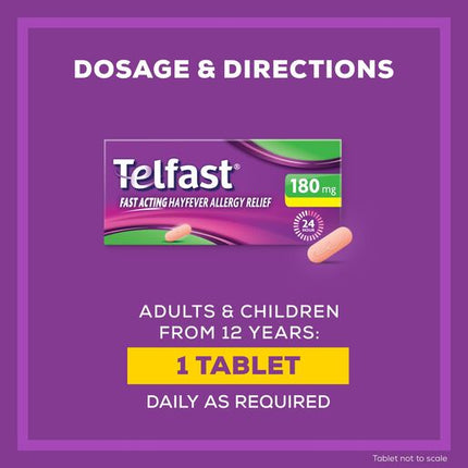 Telfast 180mg 80 Tablets