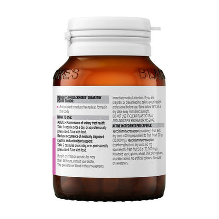 Blackmores Cranberry Forte 50000mg 30 Capsules