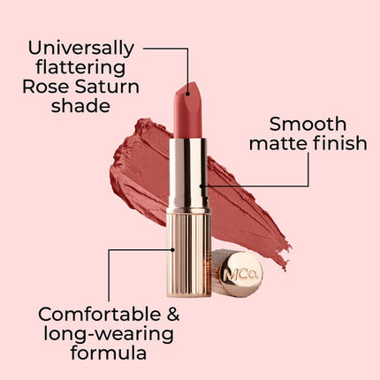 MCoBeauty Creme Matte Luxe Lipstick - Rose Saturn