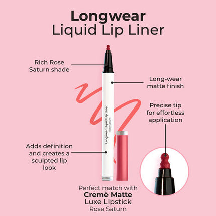 MCoBeauty Longwear Liquid Lip Liner - Rose Saturn