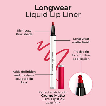 MCoBeauty Longwear Liquid Lip Liner - Luxe Pink