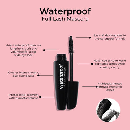 MCoBeauty Waterproof Full Lash Mascara Black