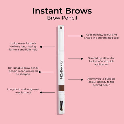 MCoBeauty Instant Brows Retractable Brow Pencil Light/Medium