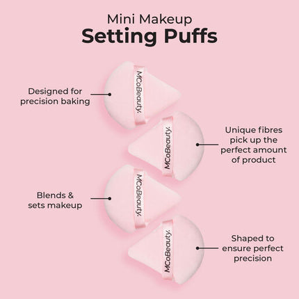 MCoBeauty Mini Makeup Setting Puffs 4 Pack