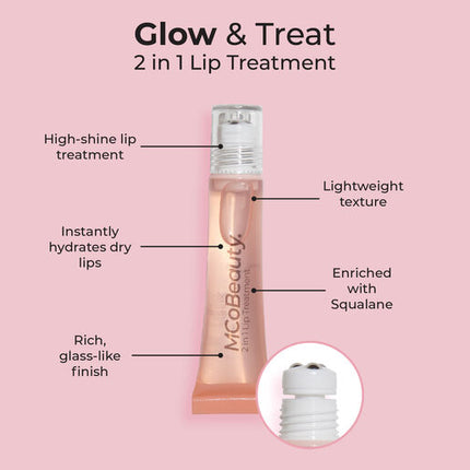 MCoBeauty Glow & Treat 2-in-1 Lip Treatment Peach