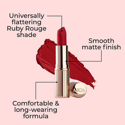 MCoBeauty Creme Matte Luxe Lipstick - Ruby Rouge