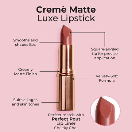 MCoBeauty Creme Matte Luxe Lipstick Very Shelley