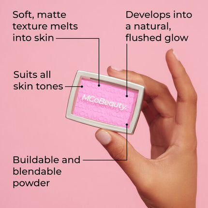 MCoBeauty Glow UP PH Powder Blush Rosy Pink