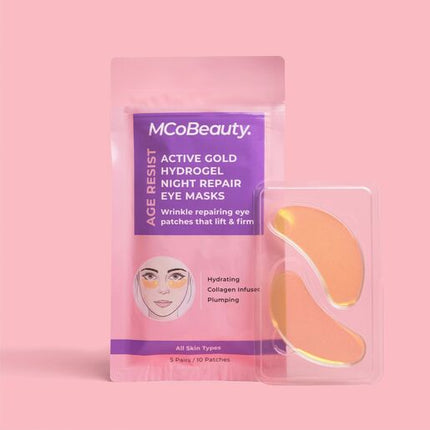 MCoBeauty Age Resist Active Gold Hydrogel Night Repair Eye Masks - 5 Pairs