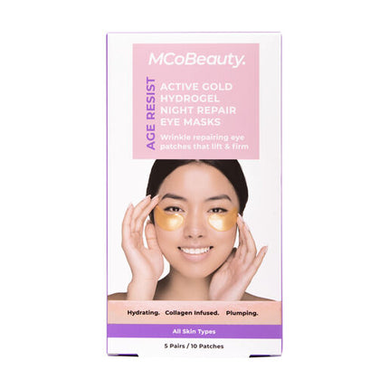 MCoBeauty Age Resist Active Gold Hydrogel Night Repair Eye Masks - 5 Pairs