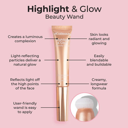 MCoBeauty Highlight & Glow Beauty Wand Champagne Glow