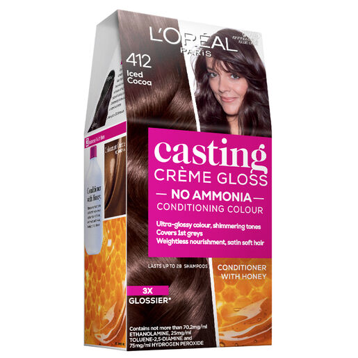 L'Oreal Paris Casting Crème Gloss Semi-Permanent Hair Colour  412 Iced Cocoa (Ammonia Free)