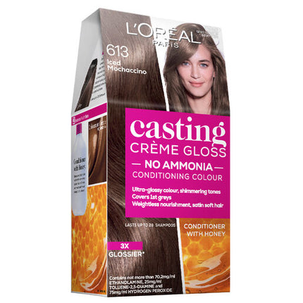 L'Oreal Casting Crème Gloss Semi-Permanent Hair Colour 613 Iced Mochaccino (Ammonia Free)