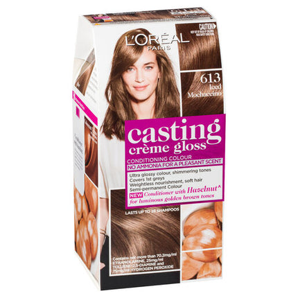 L'Oreal Casting Crème Gloss Semi-Permanent Hair Colour 613 Iced Mochaccino (Ammonia Free)